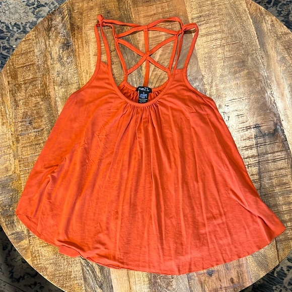 Orange Rue 21 Medium Strappy Back Tank Top - Picture 1 of 5